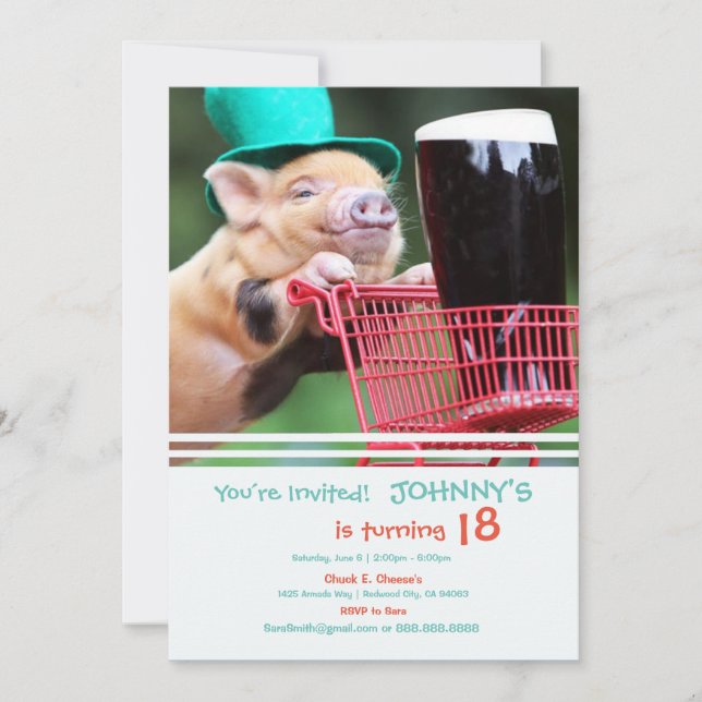 Beer Pig Invitation party (Front)