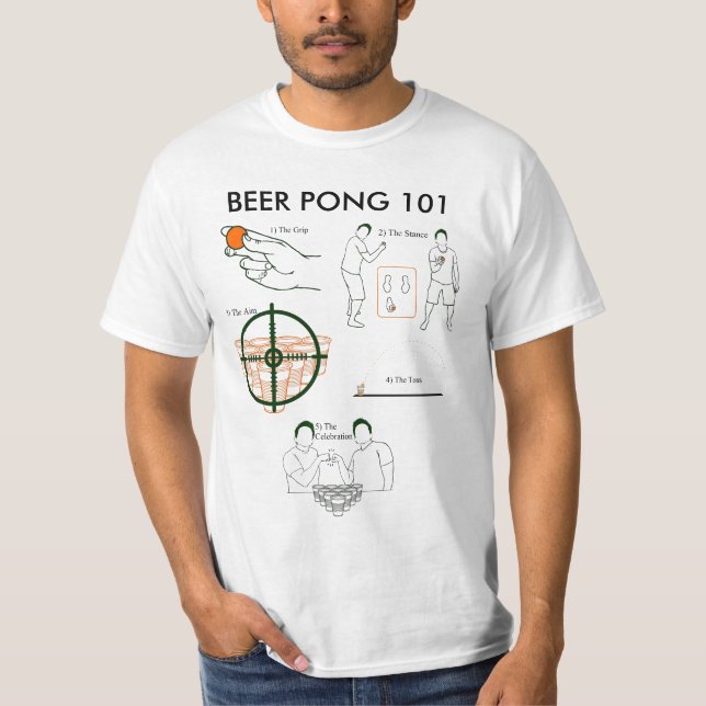 Beer Pong 101 T-Shirt (Front)