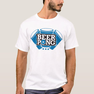Beer Pong 3 Cups - Blue T-Shirt