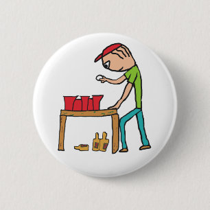 Beer Pong 6 Cm Round Badge