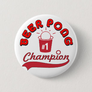 Beer Pong Award 6 Cm Round Badge