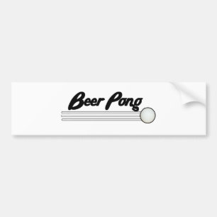 Beer Pong Bumper Sticker