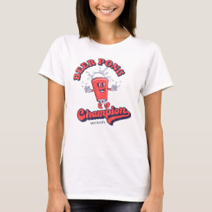 Beer Pong Champion Funny Drinking Game T-Shirt