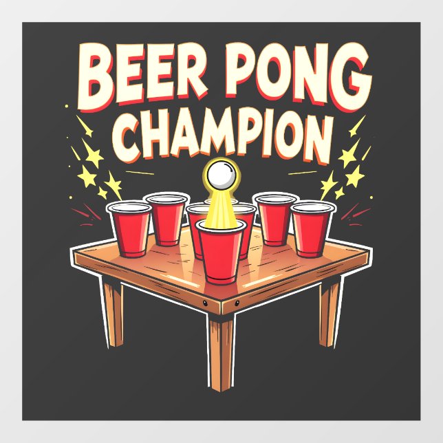 Beer Pong Champion Ping Pong Drinking (Sheet)