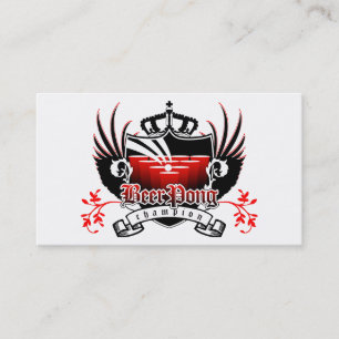 beer pong champion punch card