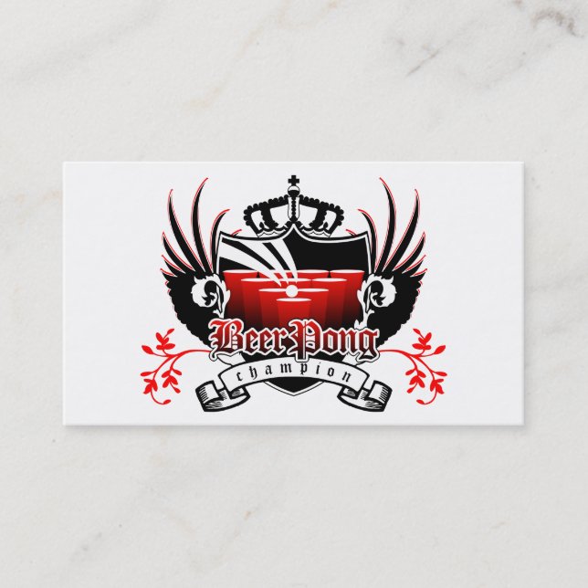 beer pong champion punch card (Front)
