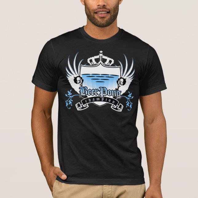 beer pong champion royal crest T-Shirt (Front)