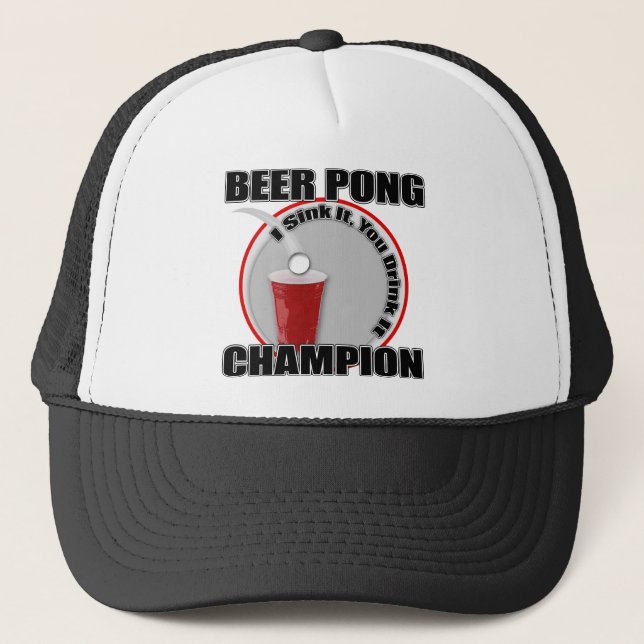Beer Pong Champion Trucker Hat (Front)