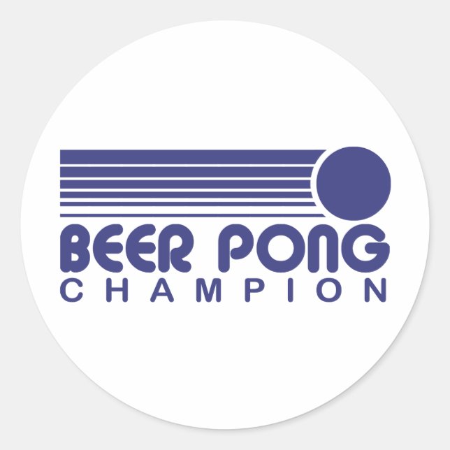 Beer Pong Classic Round Sticker (Front)