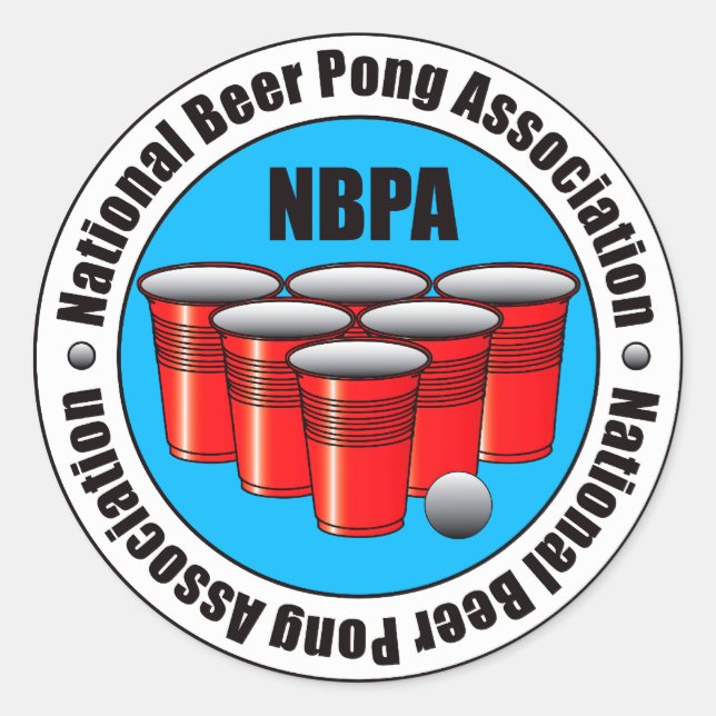 Beer Pong Classic Round Sticker (Front)