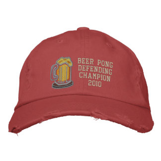 Beer Pong Defending Champion Embroidered Hat