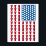 Beer Pong Drinking Game American Flag Flyer<br><div class="desc">Red cup stripes and ping pong ball stars make this a great gift or tshirt for patriots and alcoholics alike.</div>