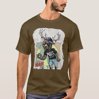 Beer? Pong Funny Beer Deer Hybrid T-Shirt