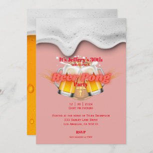 Beer pong party Invitation