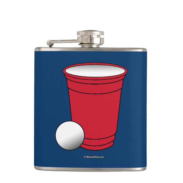 Beer Pong Pocket Hip Flask (Front)