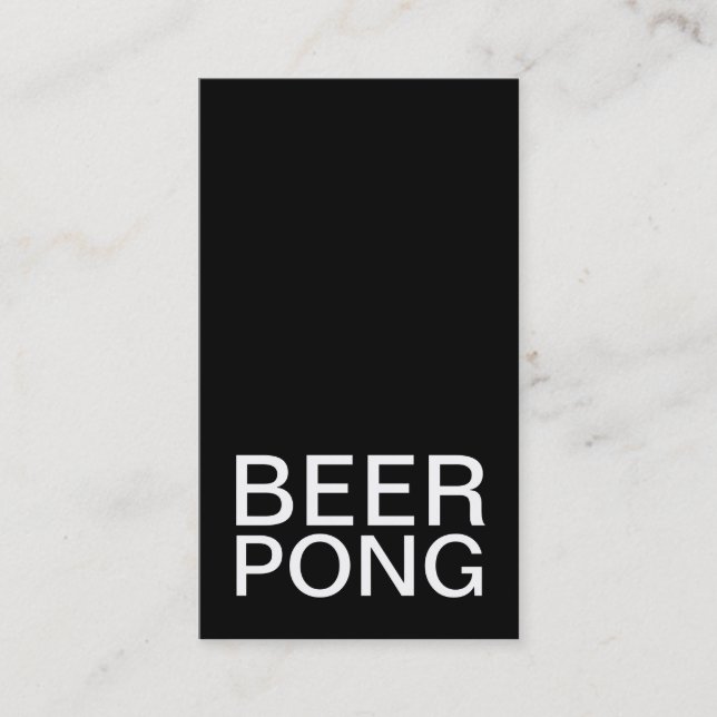 beer pong punch card (Front)