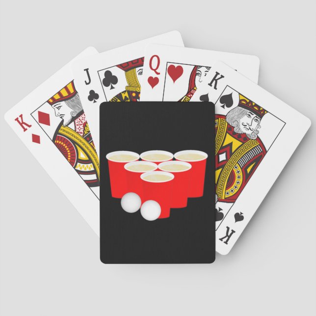 Beer Pong Rack Bicycle Playing Card Deck (Back)