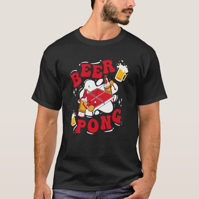 Beer Pong Table Party Game Drinking Game Beer Pong T-Shirt (Front)