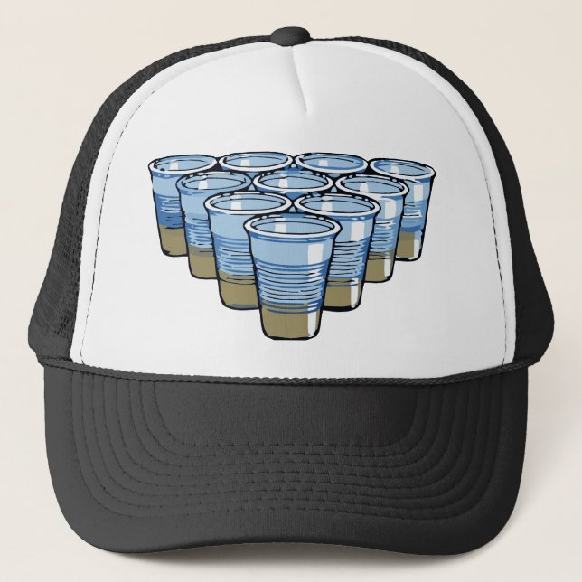beer pong trucker hat (Front)