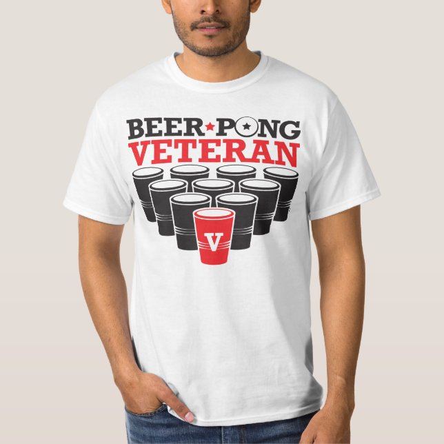 Beer Pong Veteran T-Shirt (Front)