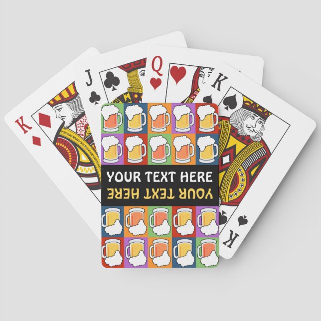 BEER Pop Art custom playing cards (Back)
