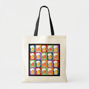 BEER Pop Art tote bags
