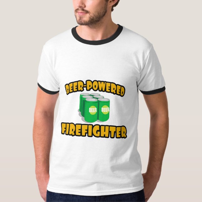Beer-Powered Firefighter T-Shirt (Front)