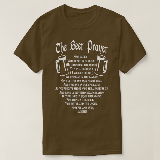 Beer Prayer T T-Shirt (Design Front)