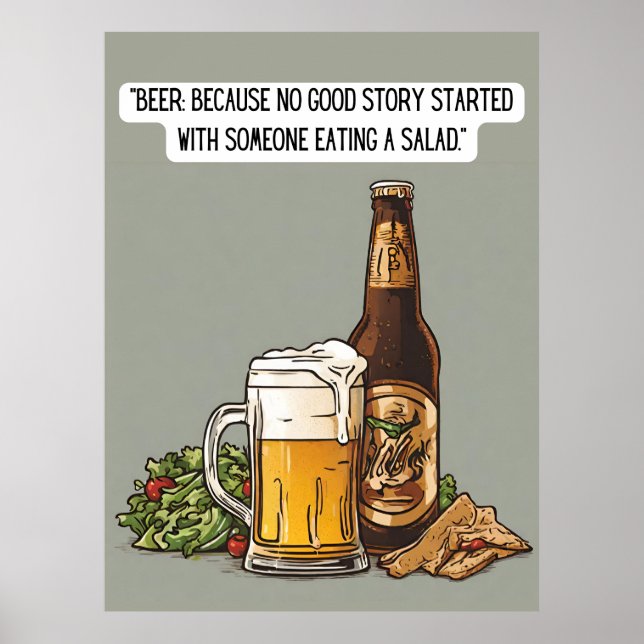  Beer Quote Poster (Front)