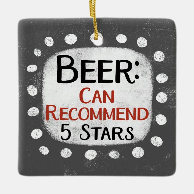 Beer Review 5 Stars Ornament (Front)
