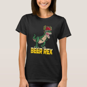 Beer Rex With Drinking Helmet T Rex Beer Helmet Ca T-Shirt