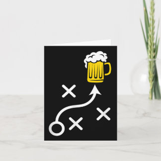 Beer Route Run Funny Football Playbook  Card