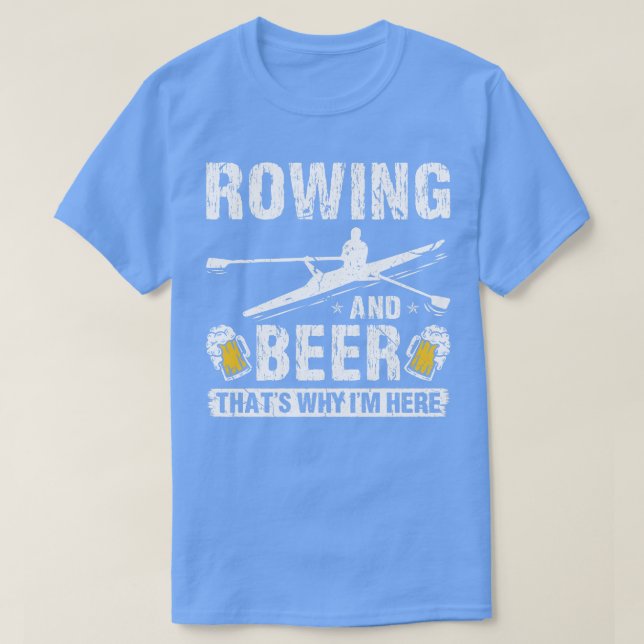 Beer Rowing Funny T-Shirt (Design Front)
