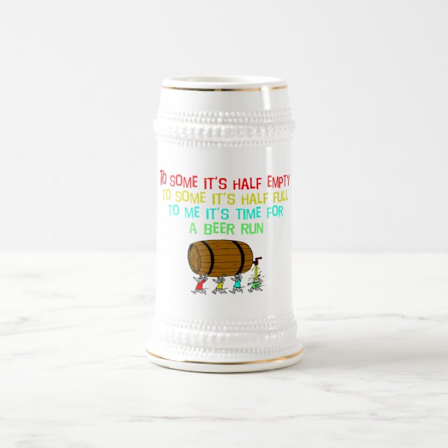 Beer Run Humour Beer Stein (Center)