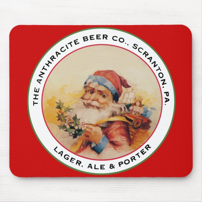 BEER SANTA MOUSE PAD (Front)