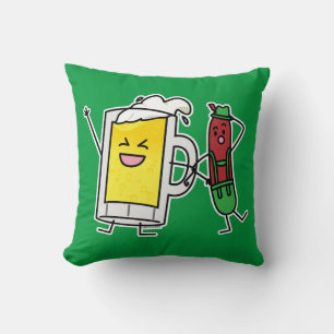 Beer sausage Octoberfest Oktoberfest lederhosen Cushion