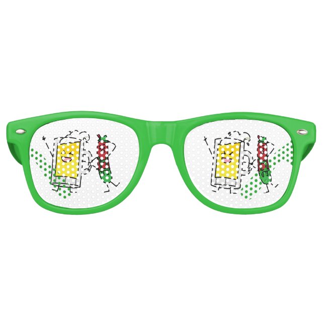 Beer sausage Octoberfest Oktoberfest lederhosen Retro Sunglasses (Front)
