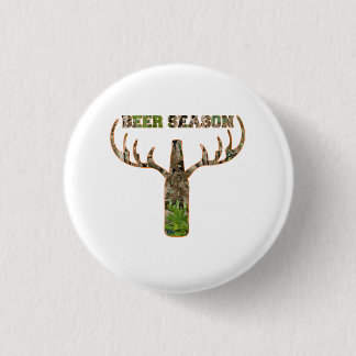 Beer Season Hunting Season Gift For Hunter 3 Cm Round Badge