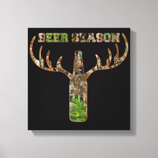 Beer Season Hunting Season Gift For Hunter Canvas Print