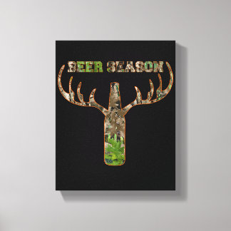 Beer Season Hunting Season Gift For Hunter Canvas Print