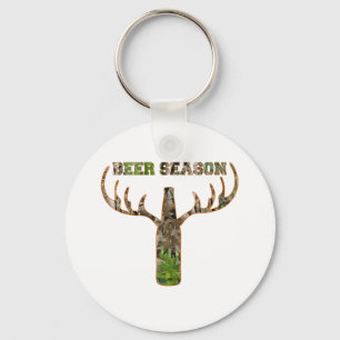 Beer Season Hunting Season Gift For Hunter Key Ring