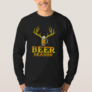 Beer Season Hunting With Beer And Deer Hunting Fun T-Shirt