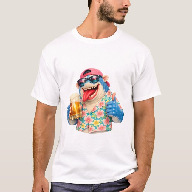 Beer Shark Paradise Tee (Front)