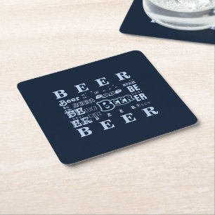 Beer Square Paper Coaster