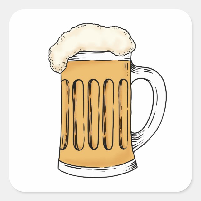 BEER SQUARE STICKER (Front)