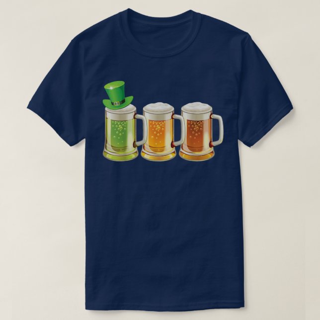 Beer St Patricks Day Beer Lover Drinking Beer  T-Shirt (Design Front)