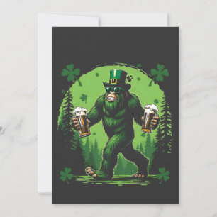 Beer St. Patrick's Day Big Food Sasquashe Funny Holiday Card