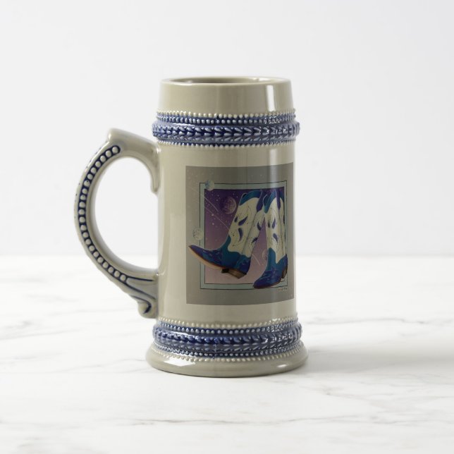 Beer Stein - Electric Slide Cowboy Boots (Left)