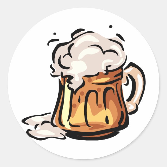 Beer Stein for Octoberfest Classic Round Sticker (Front)