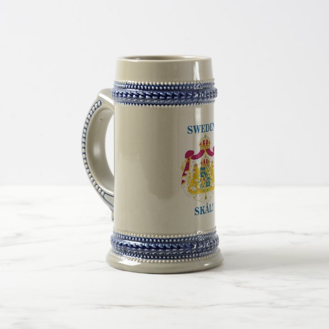Beer Stein w/ Swedish Crest and SKÅL! (Front Left)